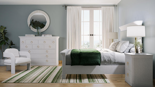 Large Claremont Linen Wrapped Dresser-Blue Hand Home