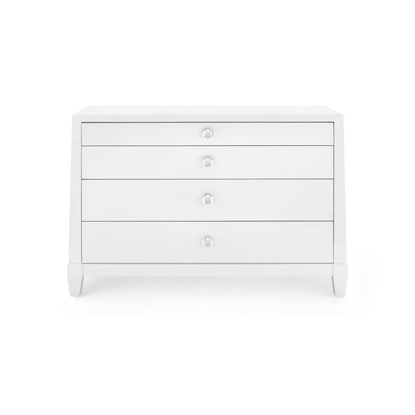 Madison Large 4-Drawer / Chiffon White-Blue Hand Home