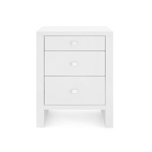 Morgan 3-Drawer Side Table / Chiffon White-Villa & House-Blue Hand Home