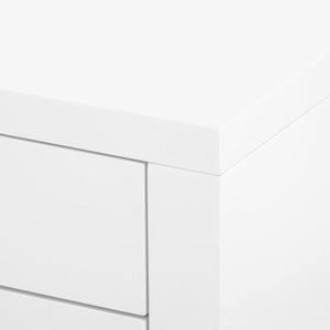Morgan 3-Drawer Side Table / Chiffon White-Villa & House-Blue Hand Home