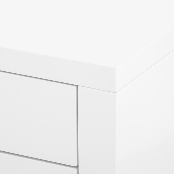 Morgan 3-Drawer Side Table / Chiffon White-Villa & House-Blue Hand Home