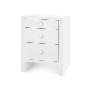 Morgan 3-Drawer Side Table / Chiffon White-Villa & House-Blue Hand Home