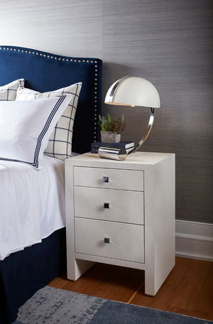 Morgan 3-Drawer Side Table / Chiffon White-Villa & House-Blue Hand Home