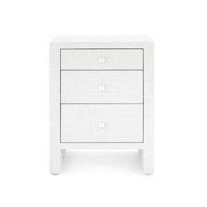 Morgan 3-Drawer Side Table / Chiffon White-Villa & House-Blue Hand Home