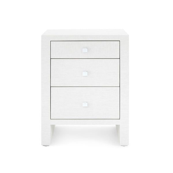 Morgan 3-Drawer Side Table / Chiffon White-Villa & House-Blue Hand Home