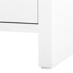 Morgan 3-Drawer Side Table / Chiffon White-Villa & House-Blue Hand Home