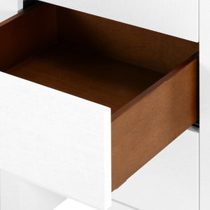 Morgan 3-Drawer Side Table / Chiffon White-Villa & House-Blue Hand Home