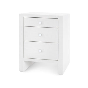 Morgan 3-Drawer Side Table / Chiffon White-Villa & House-Blue Hand Home