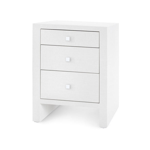 Morgan 3-Drawer Side Table / Chiffon White-Villa & House-Blue Hand Home
