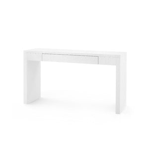 Morgan Large Grasscloth Console Table / Chiffon White-Villa & House-Blue Hand Home