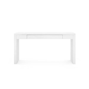 Morgan Large Grasscloth Console Table / Chiffon White-Villa & House-Blue Hand Home