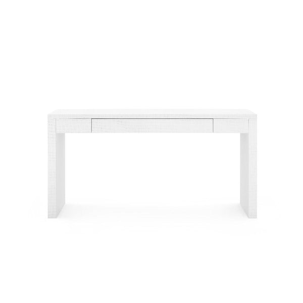 Morgan Large Grasscloth Console Table / Chiffon White-Villa & House-Blue Hand Home