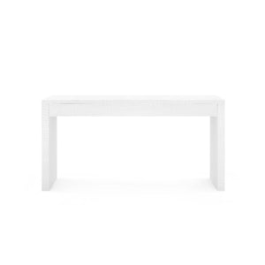 Morgan Large Grasscloth Console Table / Chiffon White-Villa & House-Blue Hand Home