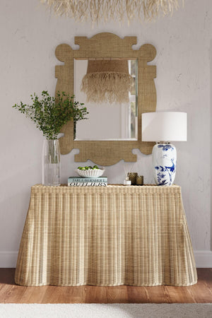 Newport Rattan Console-Blue Hand Home