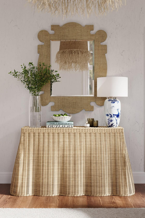Newport Rattan Console-Blue Hand Home