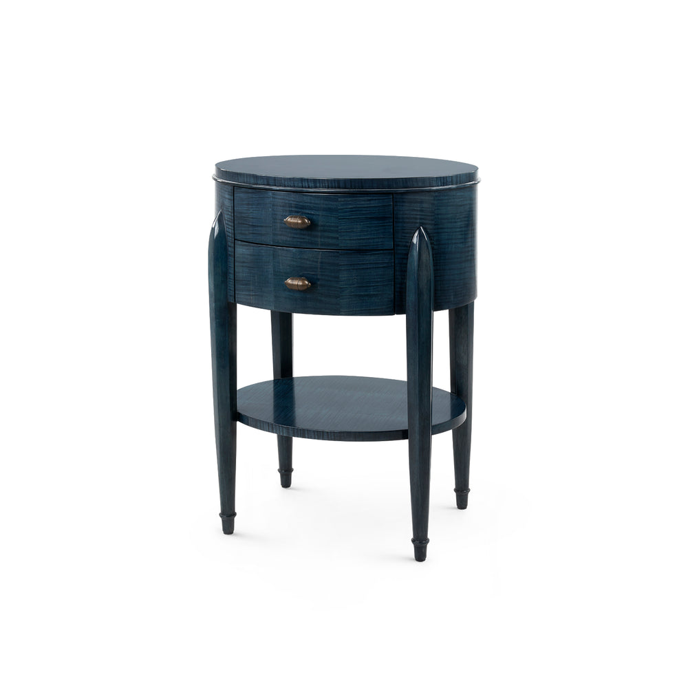 Natalie 2-Drawer End Table-Blue Hand Home