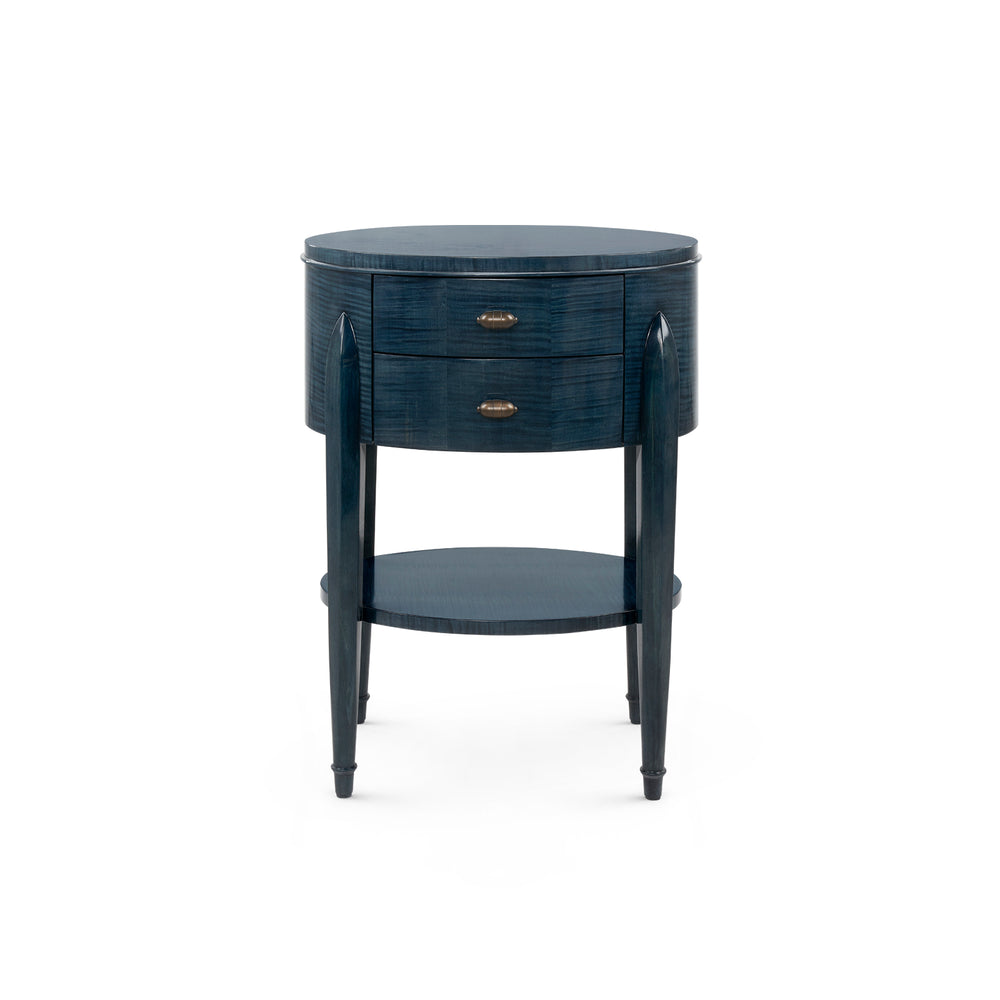 Natalie 2-Drawer End Table-Blue Hand Home
