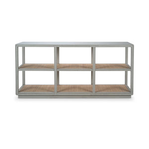 Cohan Console Table w/ Rattan-Blue Hand Home