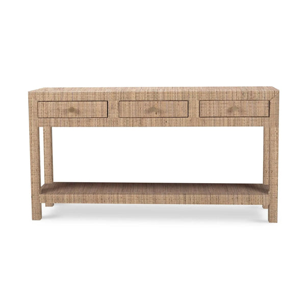 Kagu Console Table w/ Rattan-Blue Hand Home