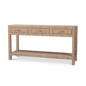 Kagu Console Table w/ Rattan-Blue Hand Home