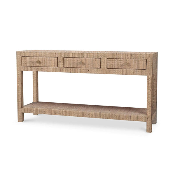 Kagu Console Table w/ Rattan-Blue Hand Home