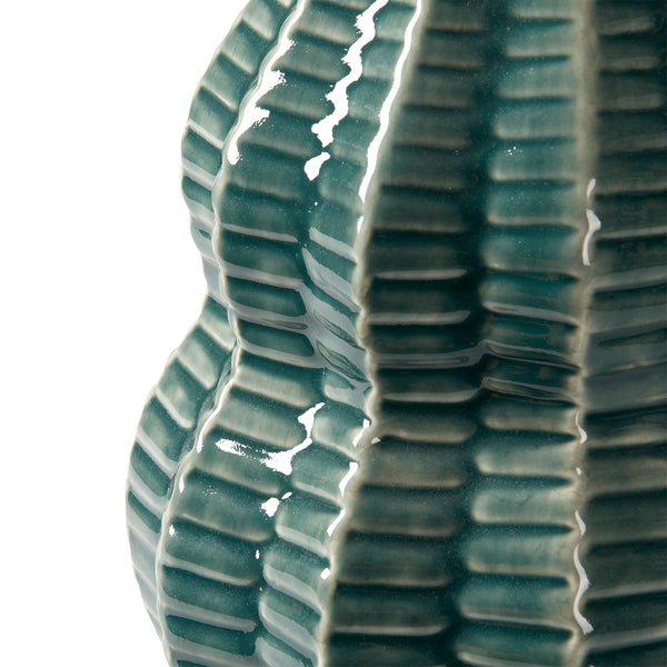 Quinn Lamp with Shade 17-inch White Linen, with Nickel-Blue Hand Home