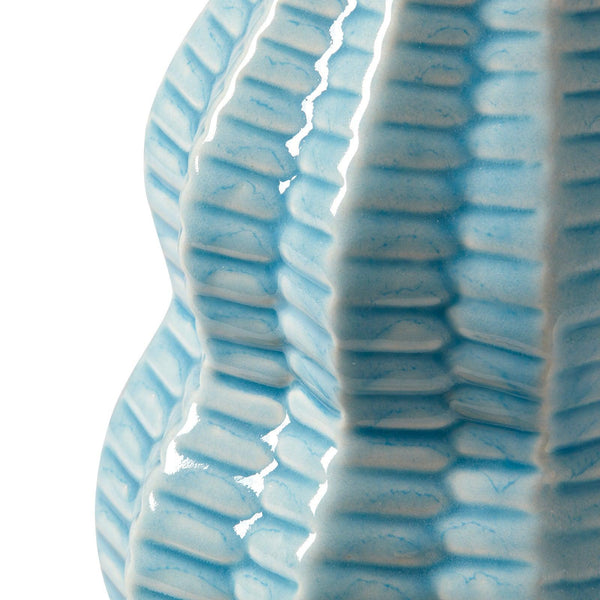 Quinn Lamp with Shade 17-inch White Linen, with Nickel-Blue Hand Home