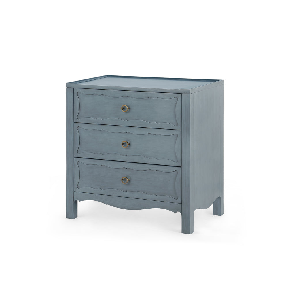 Sara 3-Drawer End Table-Blue Hand Home