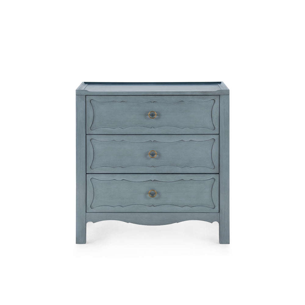 Sara 3-Drawer End Table-Blue Hand Home