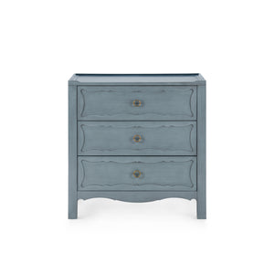 Sara 3-Drawer End Table-Blue Hand Home