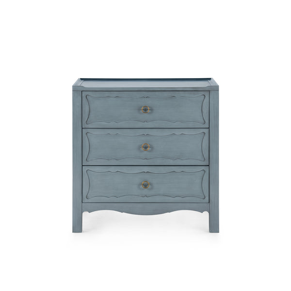 Sara 3-Drawer End Table-Blue Hand Home
