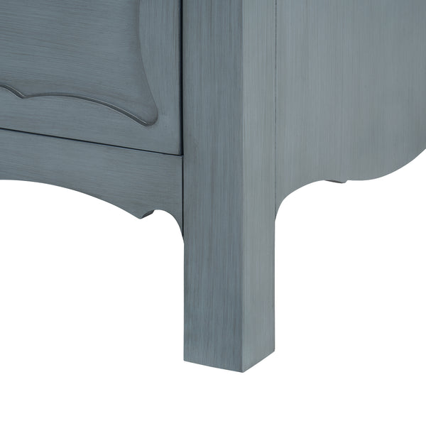 Sara 3-Drawer End Table-Blue Hand Home
