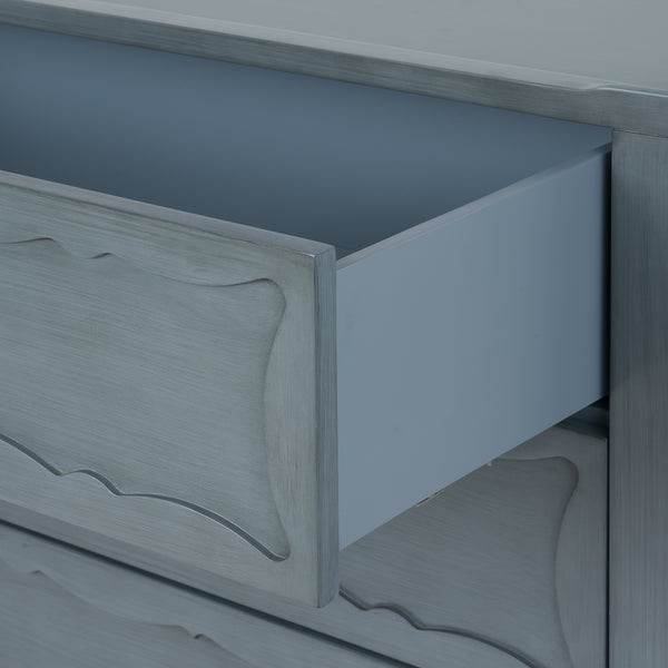 Sara 3-Drawer End Table-Blue Hand Home