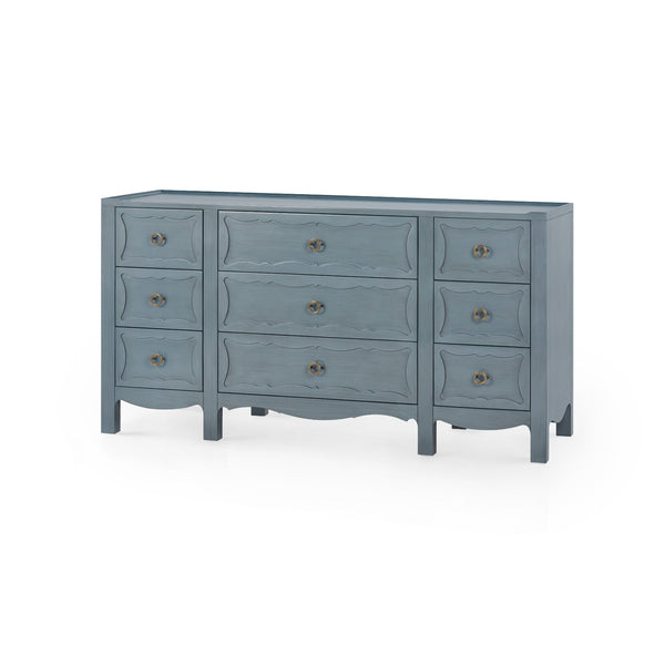 Sara Extra Large 9-Drawer Cabinet-Blue Hand Home