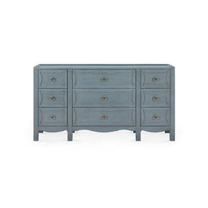 Sara Extra Large 9-Drawer Cabinet-Blue Hand Home