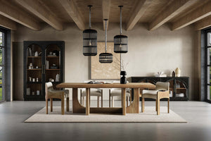 Vannes 4 Door Sideboard w/ Glass Shelves-Blue Hand Home