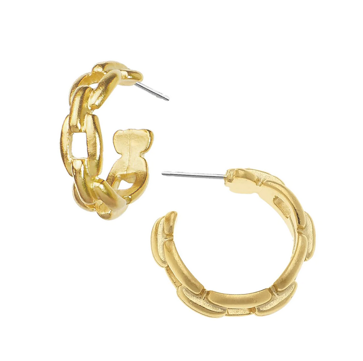 Mini Chain Hoops-Susan Shaw Jewelry-Blue Hand Home