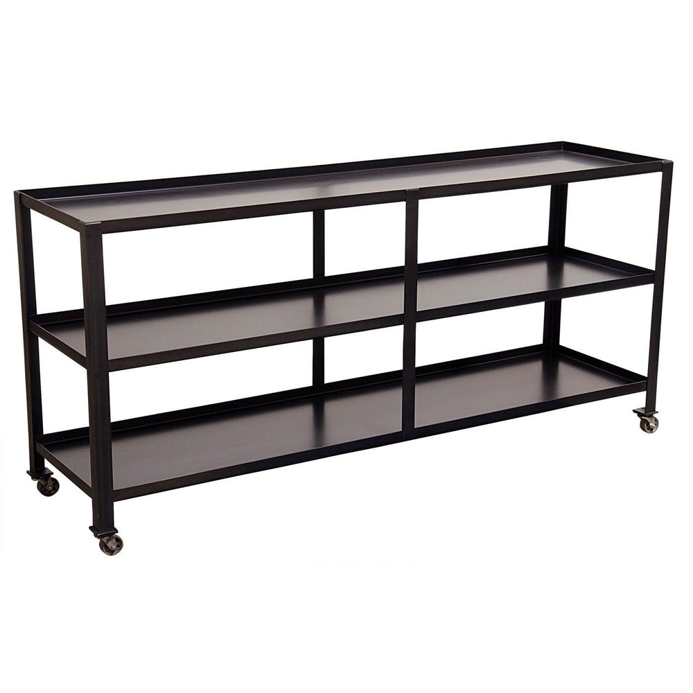 Richard Console w/ shelves and casters - 84x18x31-Blue Hand Home
