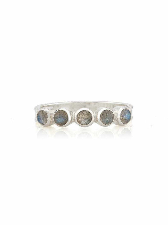Anna Beck Labradorite Multi-Stone Stacking Ring - Silver