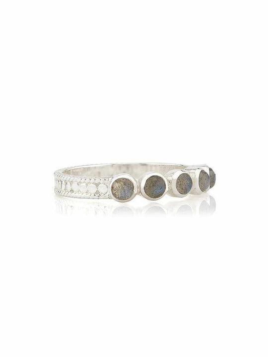 Anna Beck Labradorite Multi-Stone Stacking Ring - Silver