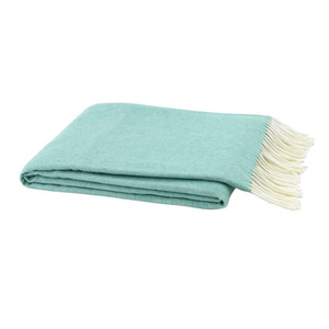 Italian Herringbone Throw-Lands Downunder-Blue Hand Home