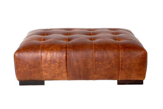 Essentials Cisco Brothers Arden Leather Ottoman-Cisco Brothers-Blue Hand Home