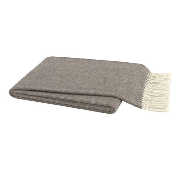 Italian Herringbone Throw-Lands Downunder-Blue Hand Home