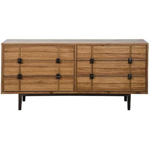 Noir Bourgeois Sideboard w/ Metal Base, Dark Walnut-Noir Furniture-Blue Hand Home