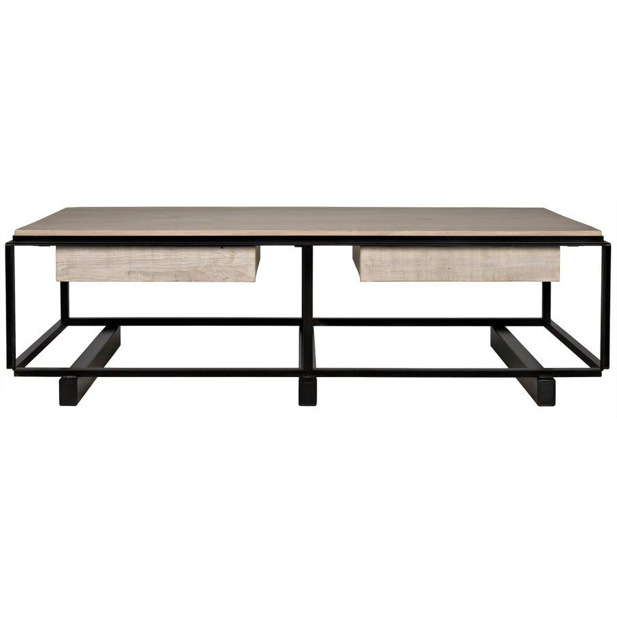 Ansell Coffee Table, Reclaimed Lumber Top-Blue Hand Home