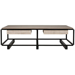 Ansell Coffee Table, Reclaimed Lumber Top-Blue Hand Home