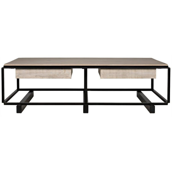 Ansell Coffee Table, Reclaimed Lumber Top-Blue Hand Home