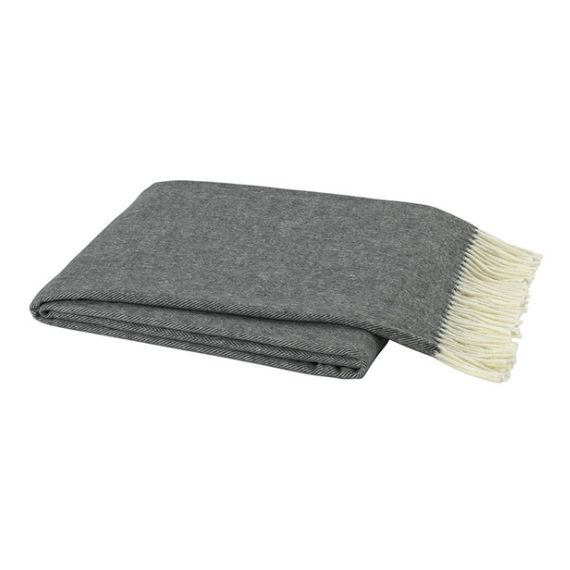 Italian Herringbone Throw-Lands Downunder-Blue Hand Home