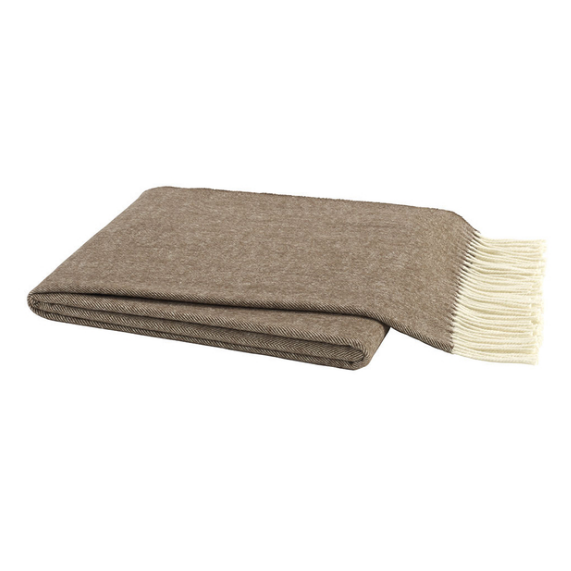 Italian Herringbone Throw-Lands Downunder-Blue Hand Home