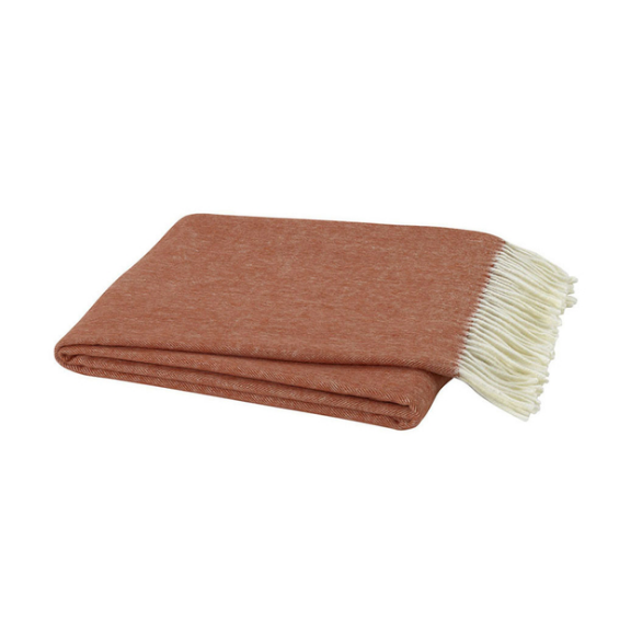 Italian Herringbone Throw-Lands Downunder-Blue Hand Home